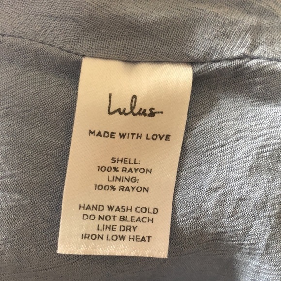 LULU’S Looking Up Light Blue Chambray Smocked Tie-Strap Midi Dress Size XS - Picture 6 of 6